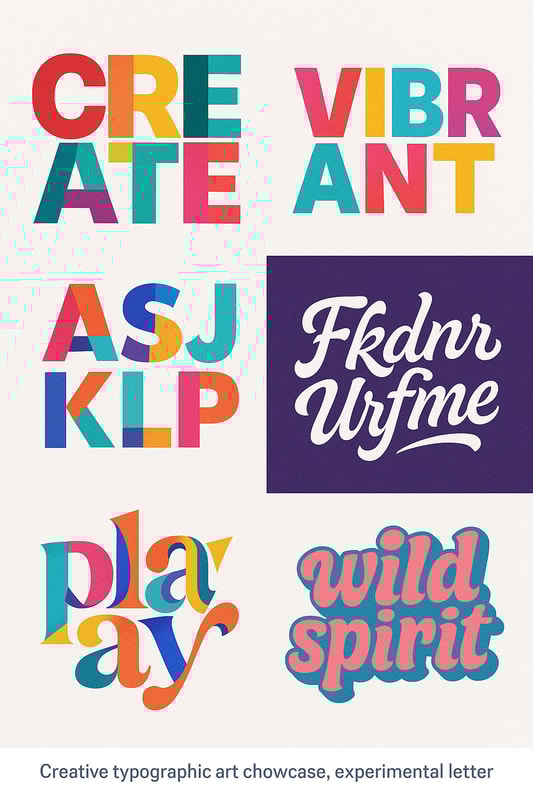 Creative typography art showcase