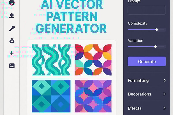 AI generator creating vector patterns